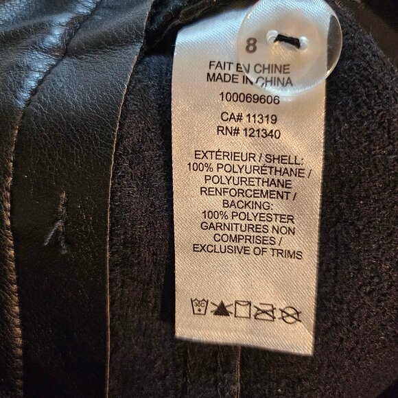 Dynamite Gisele Faux Leather Straight Leg Pants - Size 8 - Picture 10 of 10